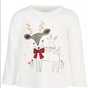 Toddler Girls Reindeer Cotton T-Shirt